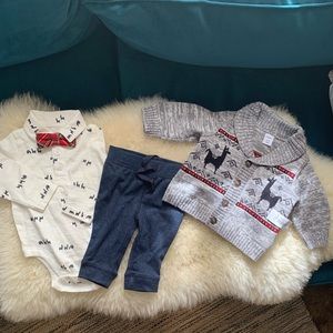 NWT boys 3 piece outfit llamas